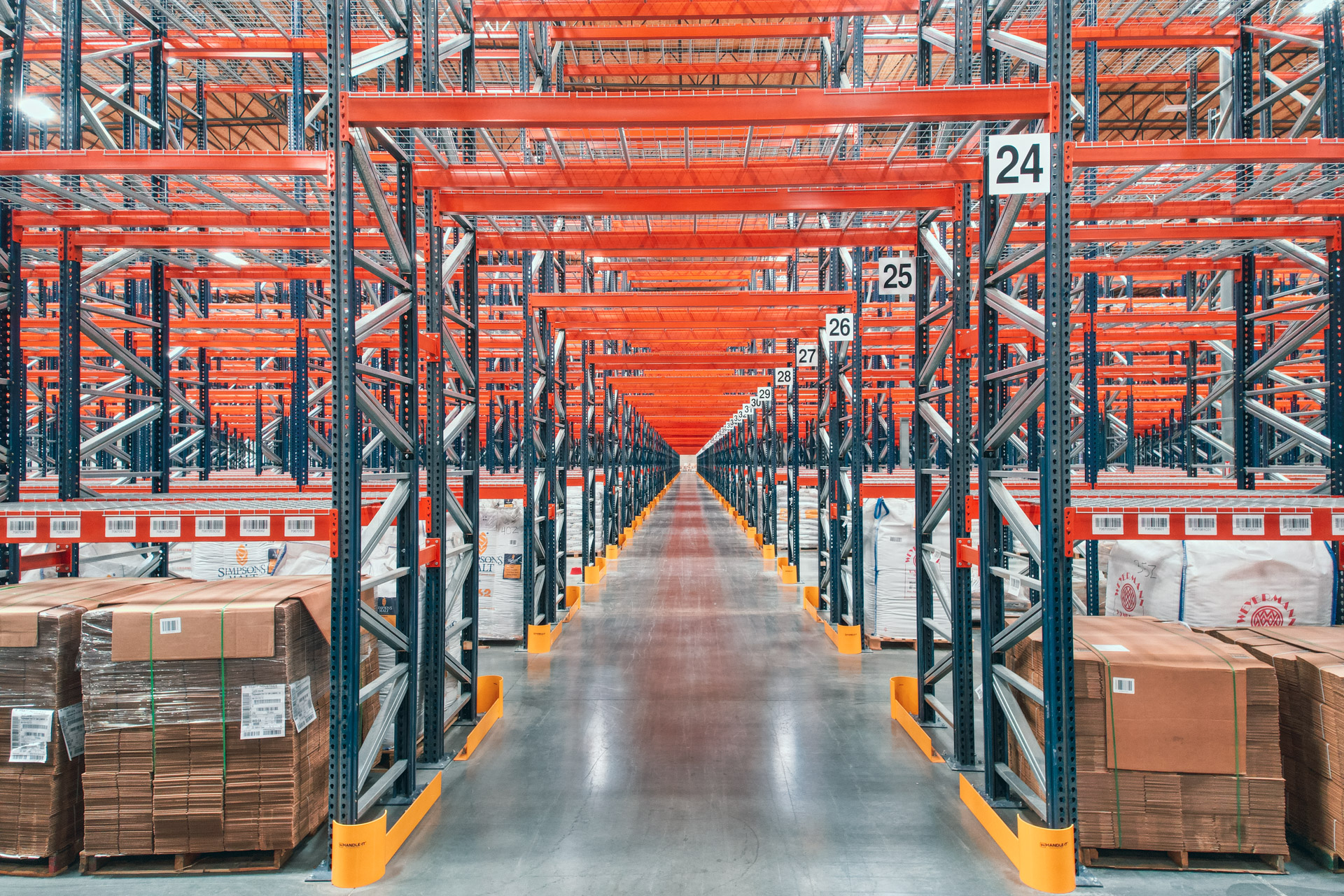 Industrial pallet racking installation in Selma warehouse